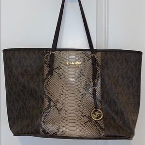 Michael Kors Jetset Python Tote